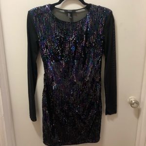 Forever 21 mesh back sequin dress